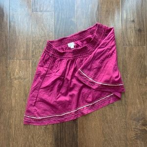 AMERICAN EAGLE Maroon Embellished Skirt. Size M.